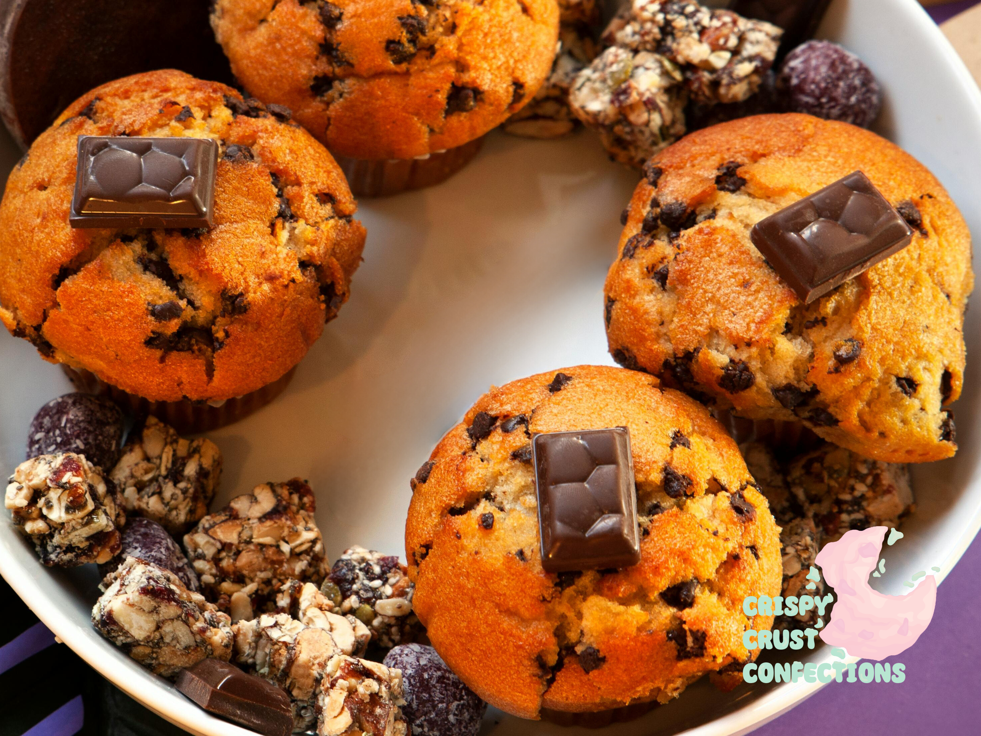 Toffee and Chocolate Chunk Muffins