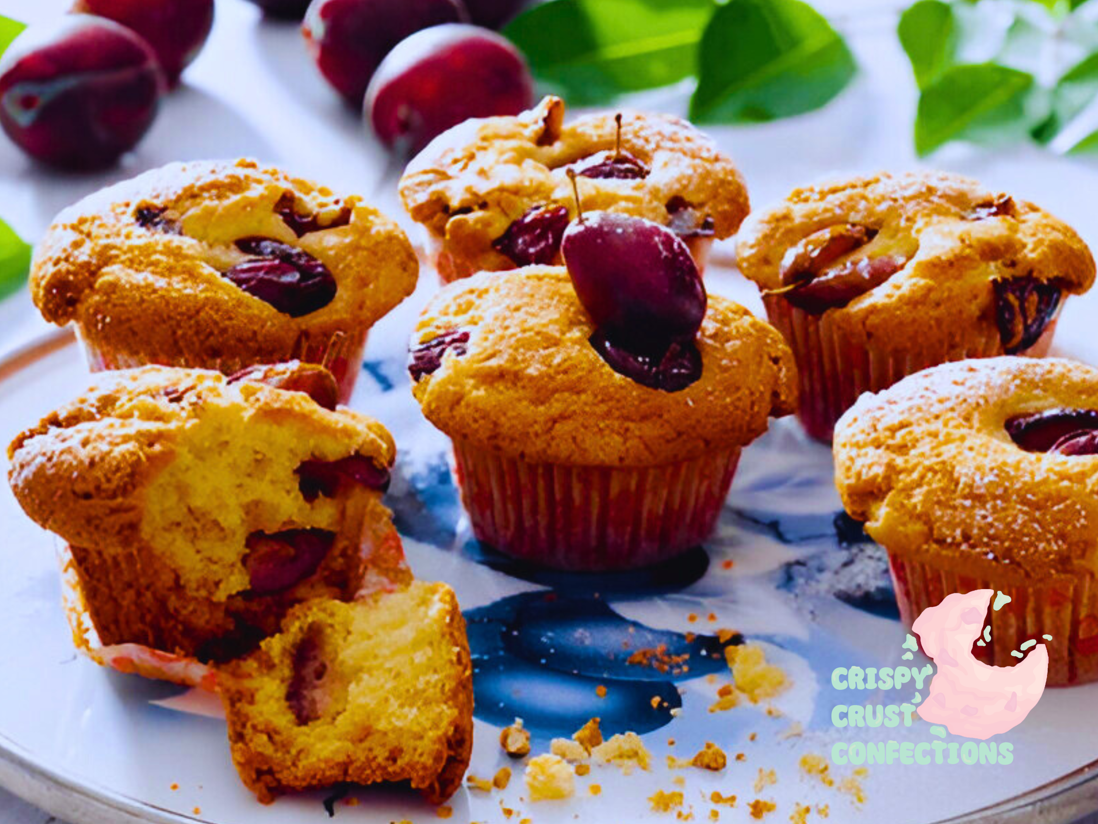 Plum and Vanilla Cakes