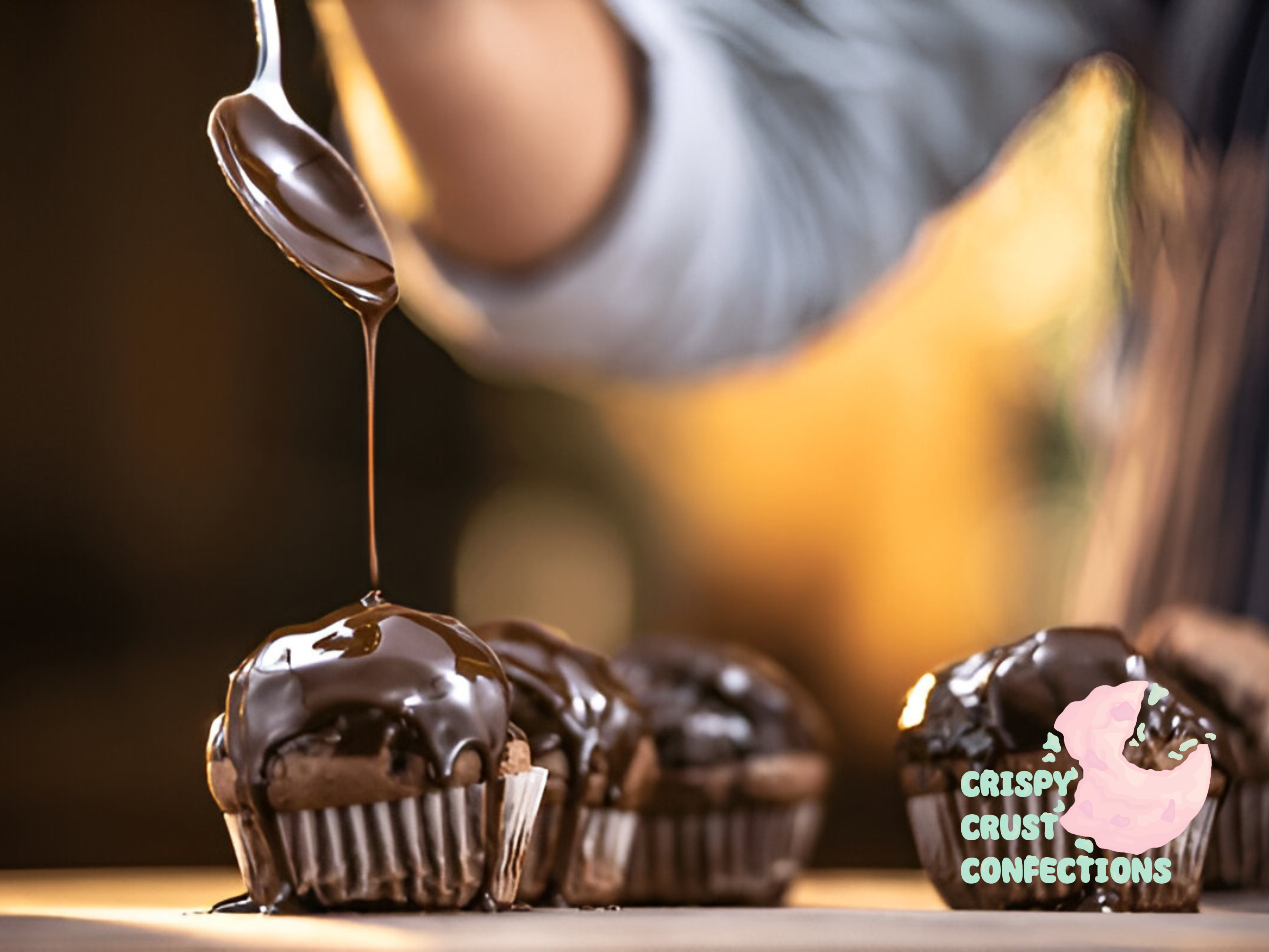 Chocolate-topped Mini Cupcakes