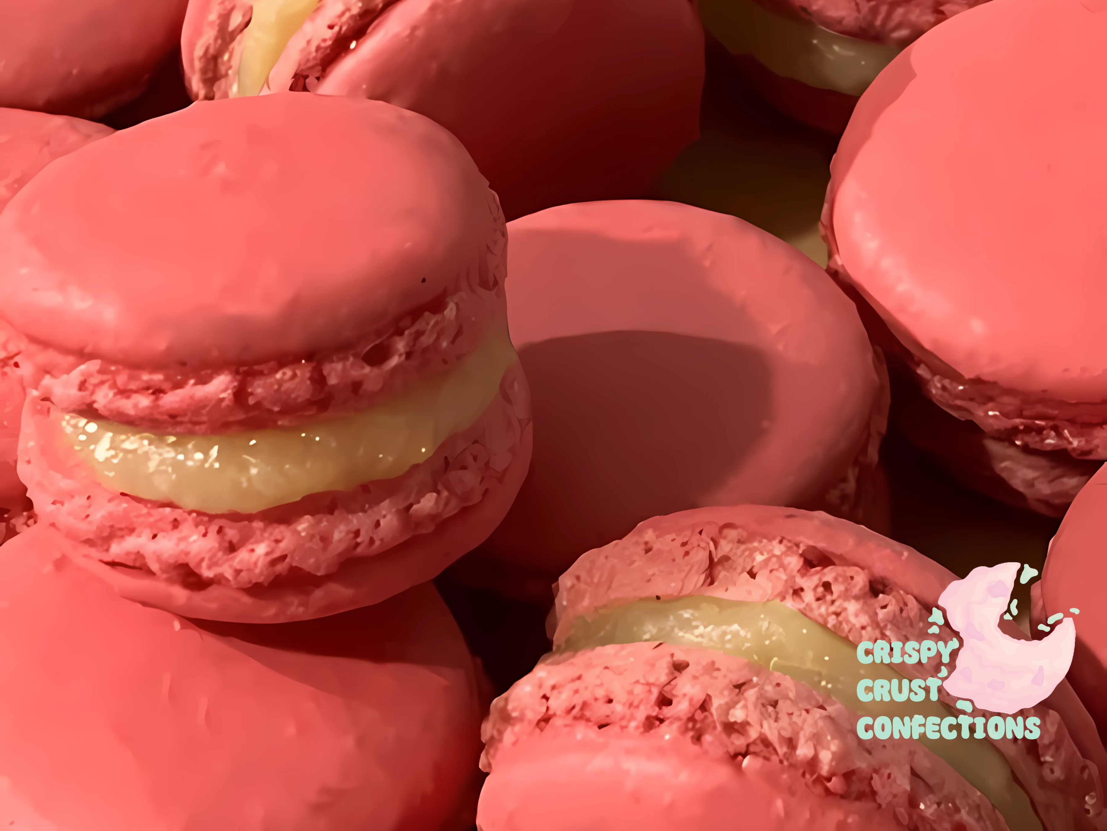 Strawberry Macaroons