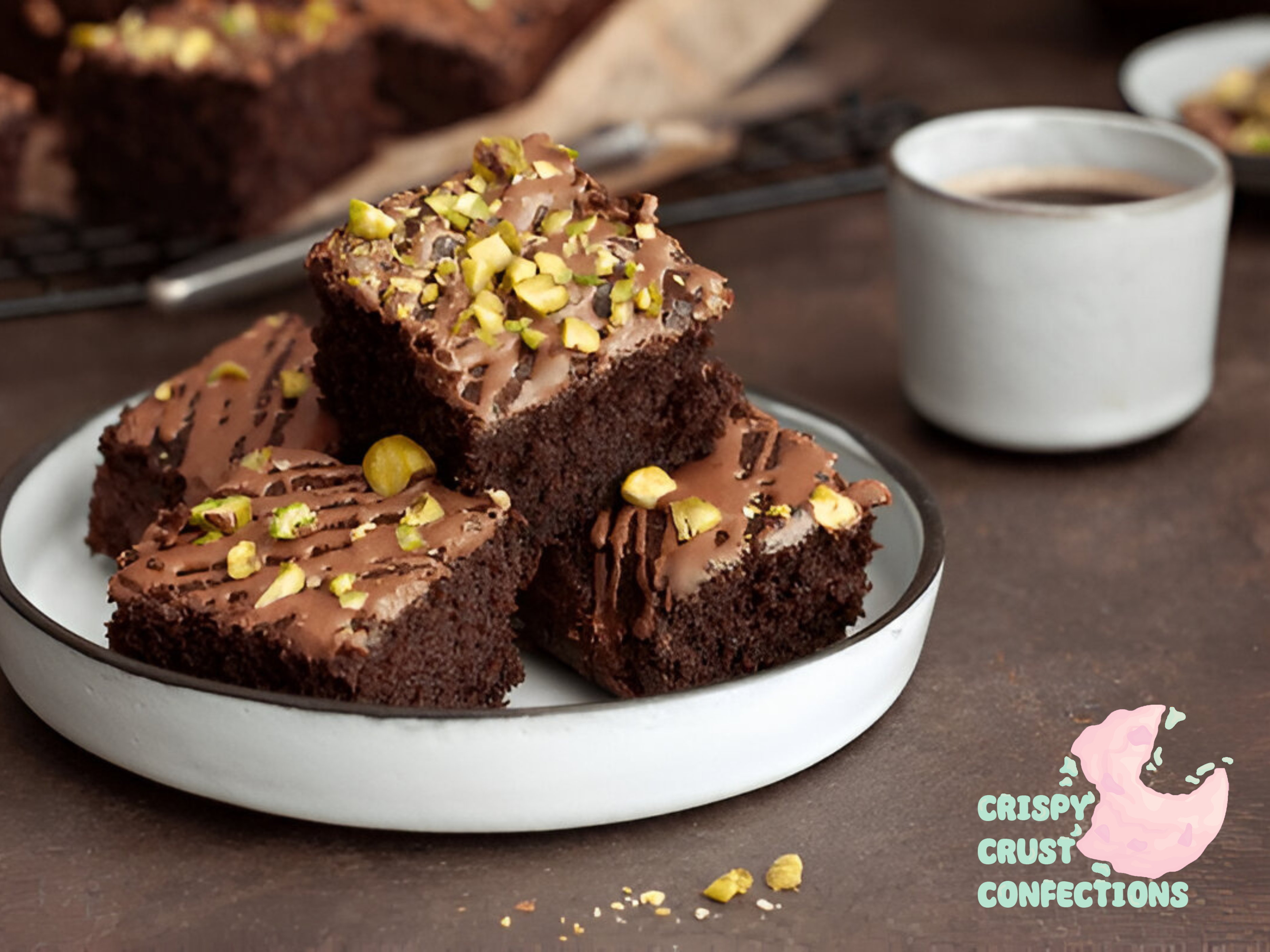 Gluten-free Chocolate and Pistachio Brownies