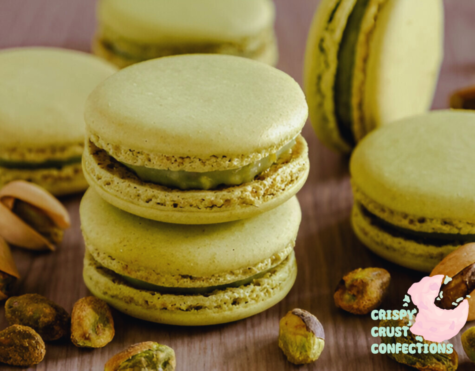 Chocolate and Pistachio Macaroons