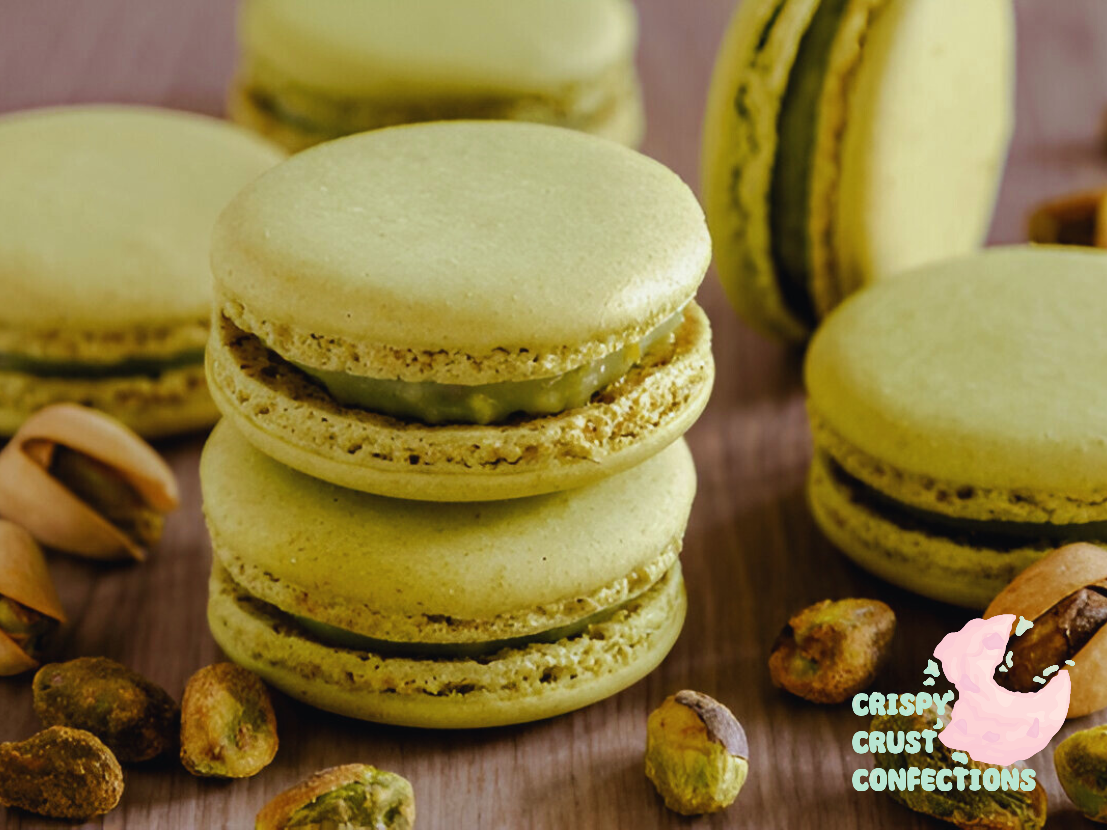 Chocolate and Pistachio Macaroons